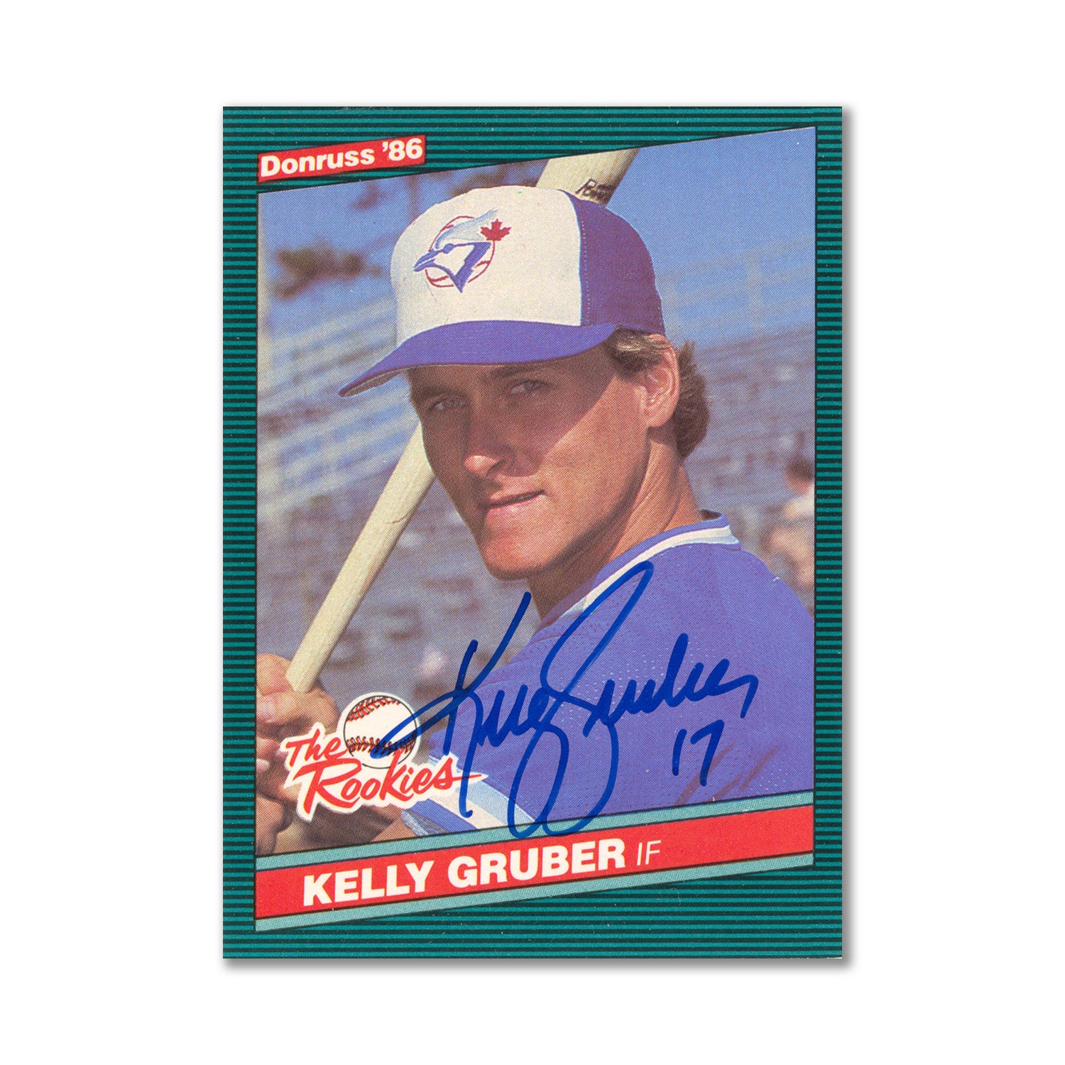 Autographed 1986 Donruss #16 Kelly Gruber Rookie Card