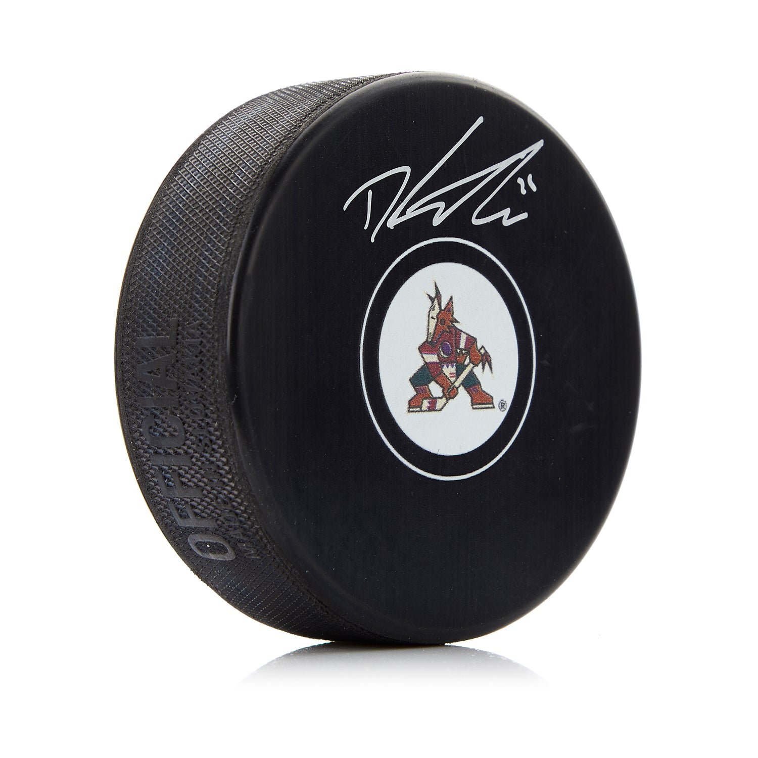 Dylan Guenther Autographed Arizona Coyotes Hockey Puck