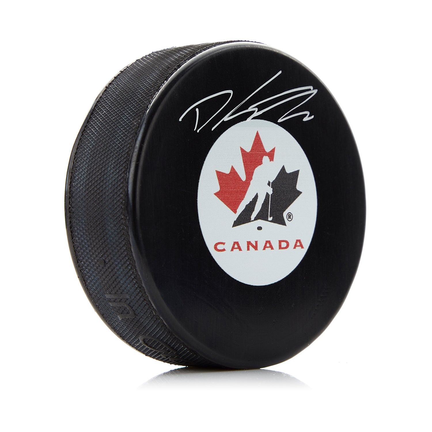 Dylan Guenther Autographed Team Canada Hockey Puck