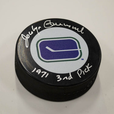 Jocelyn Guevremont Vancouver Canucks Signed 3rd Pick Puck