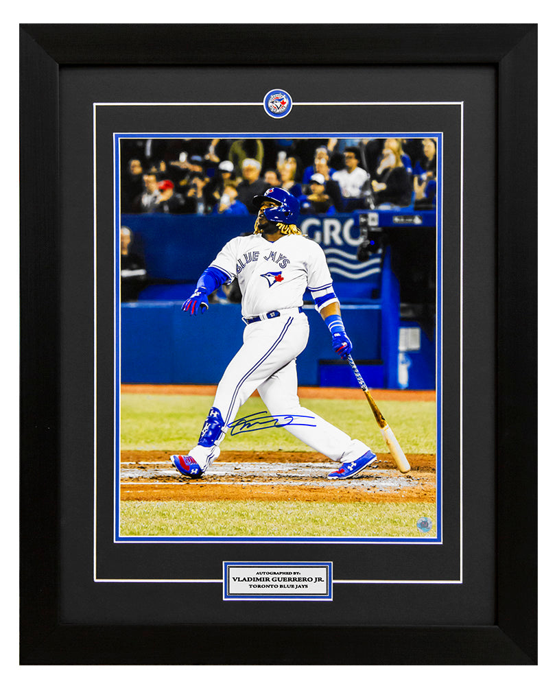 Vladimir Guerrero Jr Toronto Blue Jays Autographed Home Run 26x32 Frame