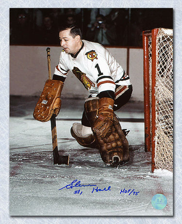 Glenn Hall Chicago Blackhawks Signed Hockey 8x10 Photo