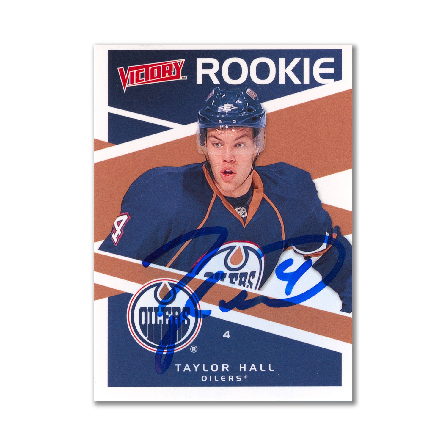 Autographed 2010-11 UD Victory #350 Taylor Hall Rookie Card