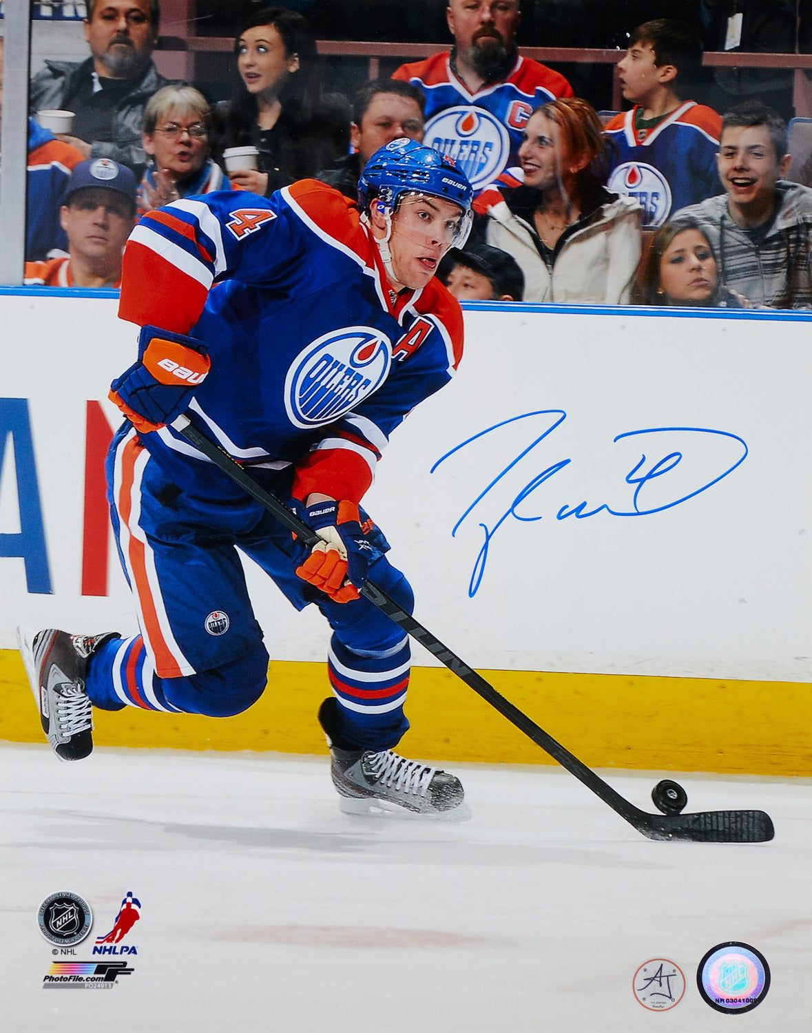 Taylor Hall Autographed Oilers Rush 11x14 Photo