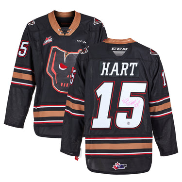 Bret Hitman Hart Calgary Hitmen Autographed CHL CCM Jersey