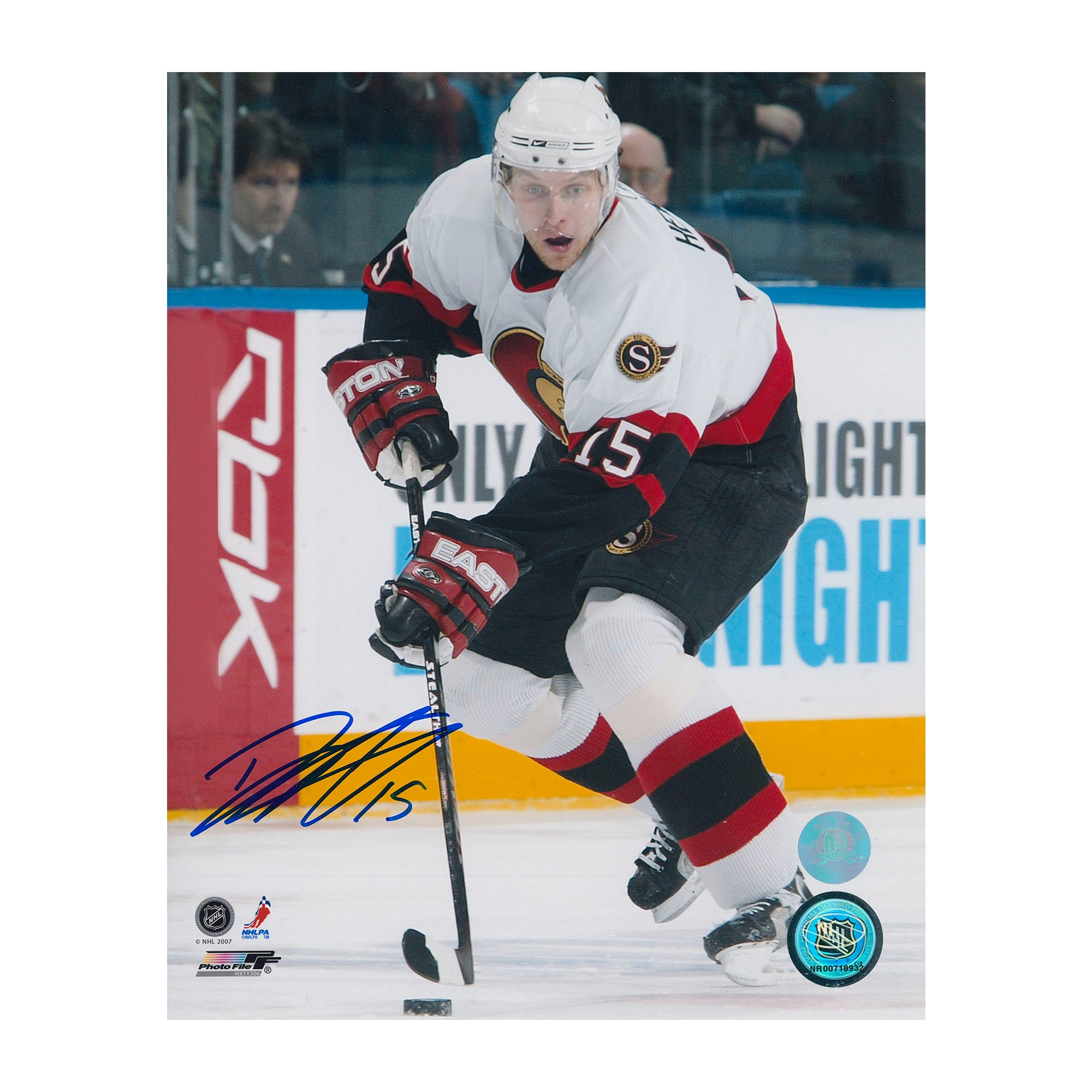 Dany Heatley Ottawa Senators Autographed Hockey 8x10 Photo