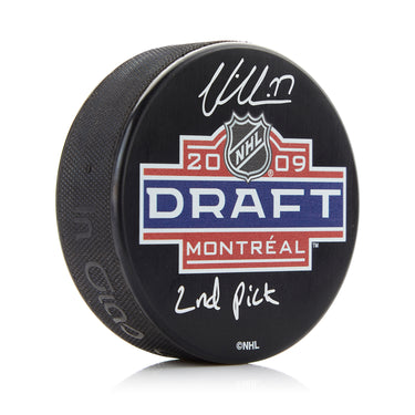 Victor Hedman Signed 2009 NHL Entry Draft Puck with 2nd Pick Note