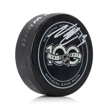 Nico Hischier Autographed NHL Centennial Official Game Puck