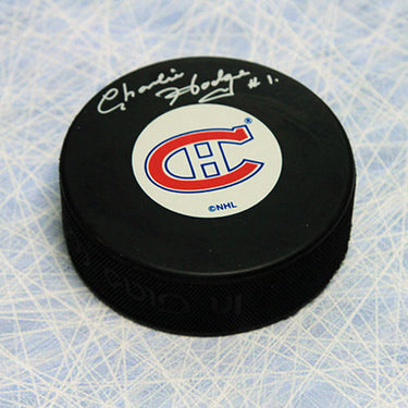 Charlie Hodge Montreal Canadiens Autographed Hockey Puck