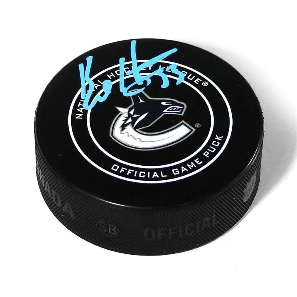 Bo Horvat Vancouver Canucks Signed Official Game Puck