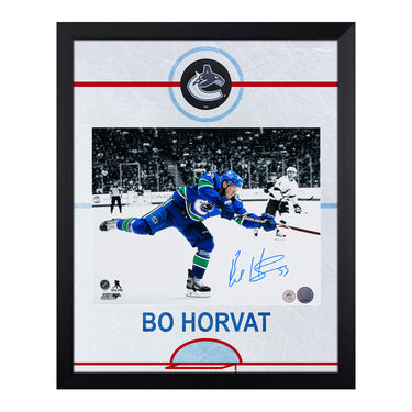 Bo Horvat Signed Vancouver Canucks Rink Graphic 19x23 Frame