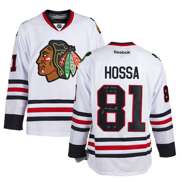 Marian Hossa Chicago Blackhawks Signed & Dated Last Game Reebok Jersey #/81