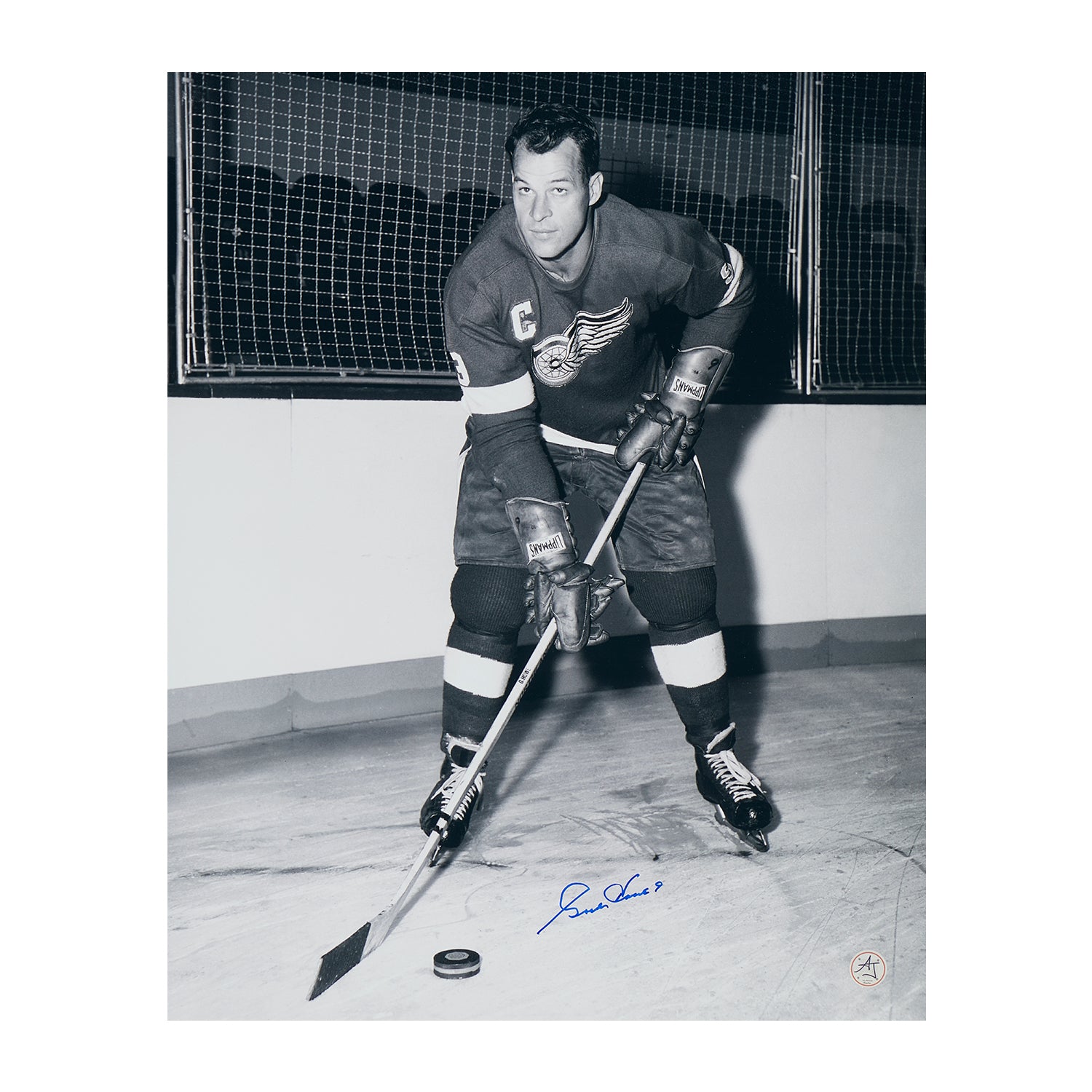 Gordie Howe Detroit Red Wings Autographed Hockey 26x32 Frame