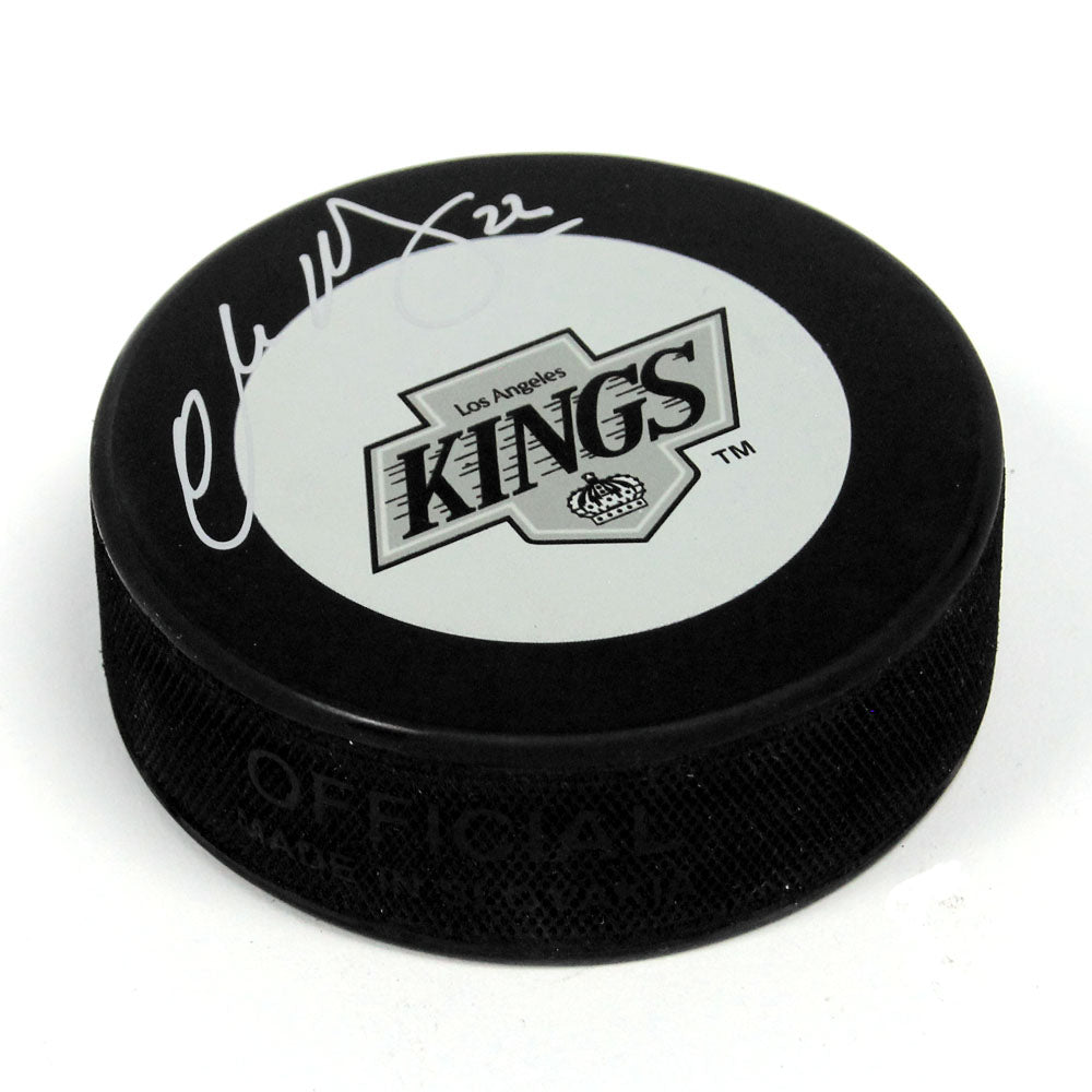 Charlie Huddy Los Angeles Kings Autographed Retro Logo Hockey Puck