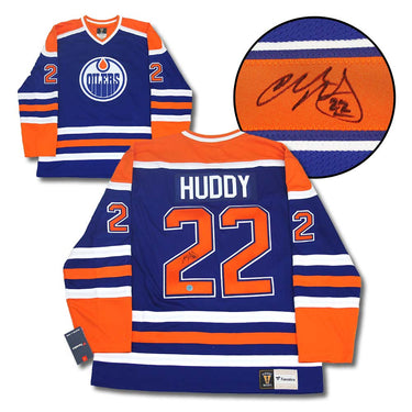 Charlie Huddy Edmonton Oilers Signed Retro Fanatics Jersey