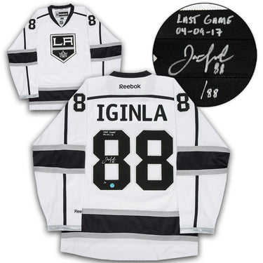 Jarome Iginla LA Kings Signed & Dated Last Game Reebok Jersey #/112