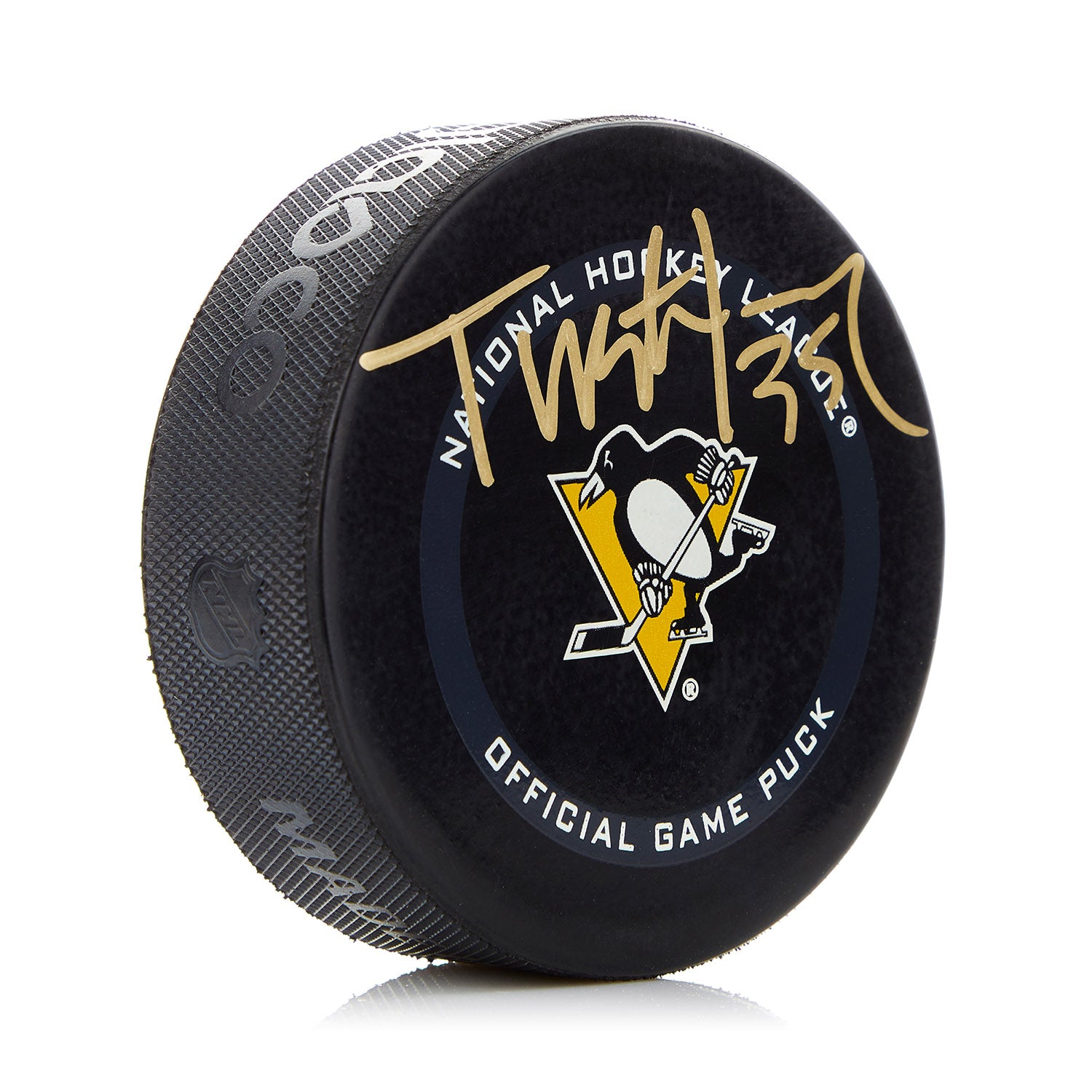 Tristan Jarry Pittsburgh Penguins Autographed Official Game Puck