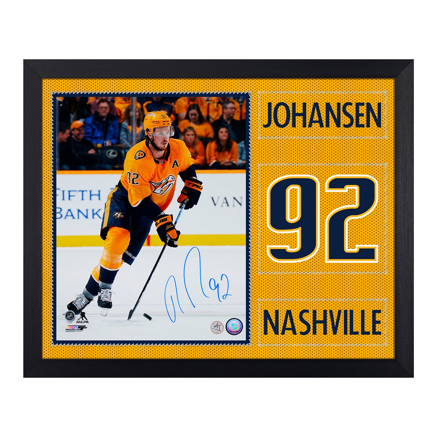 Ryan Johansen Autographed Nashville Predators Uniform Graphic 19x23 Frame
