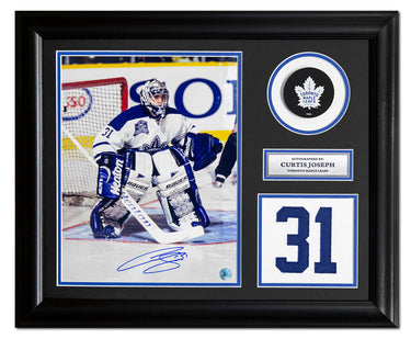 Curtis Joseph Toronto Maple Leafs Signed 20x24 Number Frame