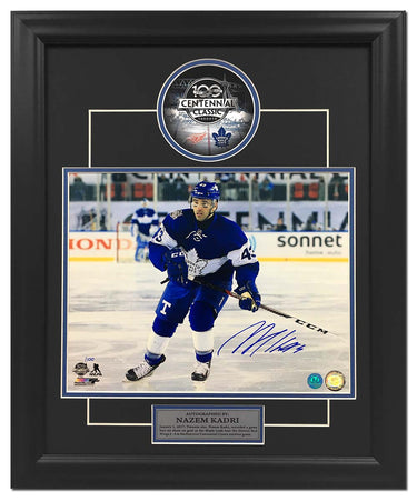 Nazem Kadri Toronto Maple Leafs Signed Centennial Classic 20x24 Frame /100