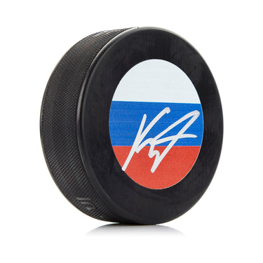 Kirill Kaprizov Autographed Team Russia Hockey Puck