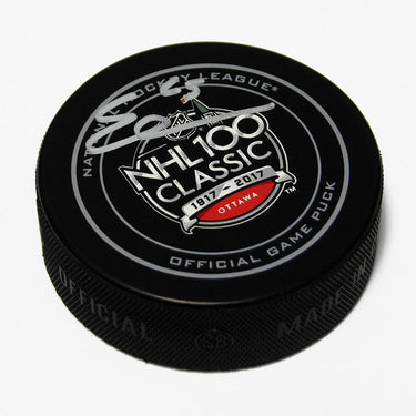 Erik Karlsson Ottawa Senators Signed 2017 NHL 100 Classic Official Game Puck