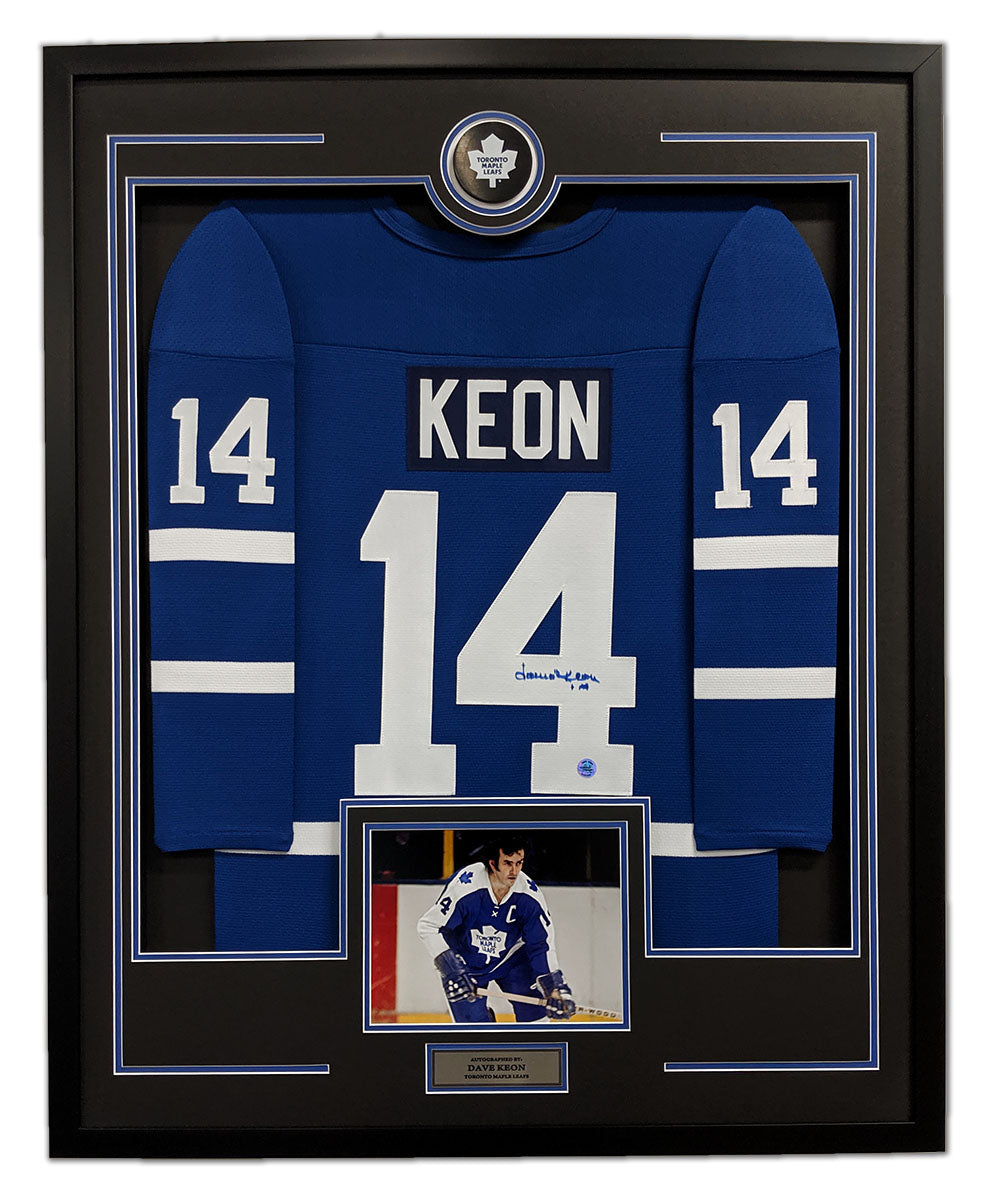 Dave Keon Signed Toronto Maple Leafs 36x44 Jersey Frame