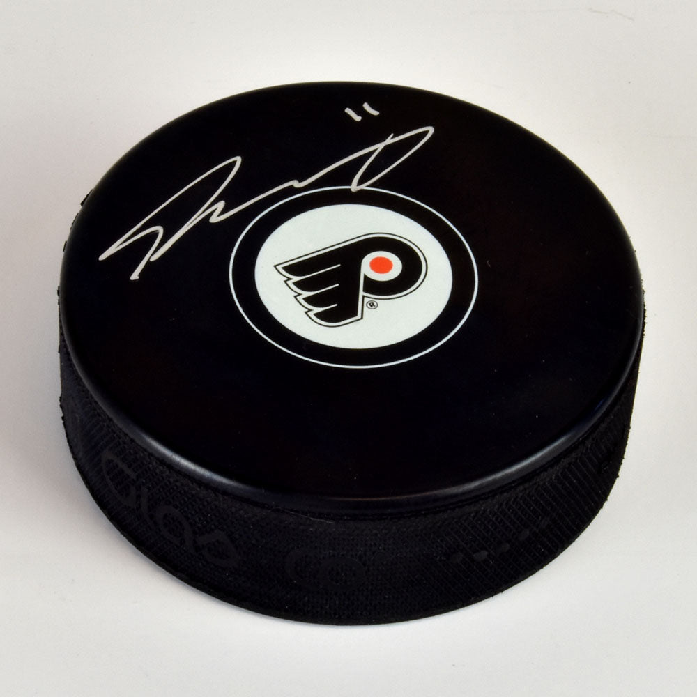 Travis Konecny Philadelphia Flyers Autographed Hockey Puck
