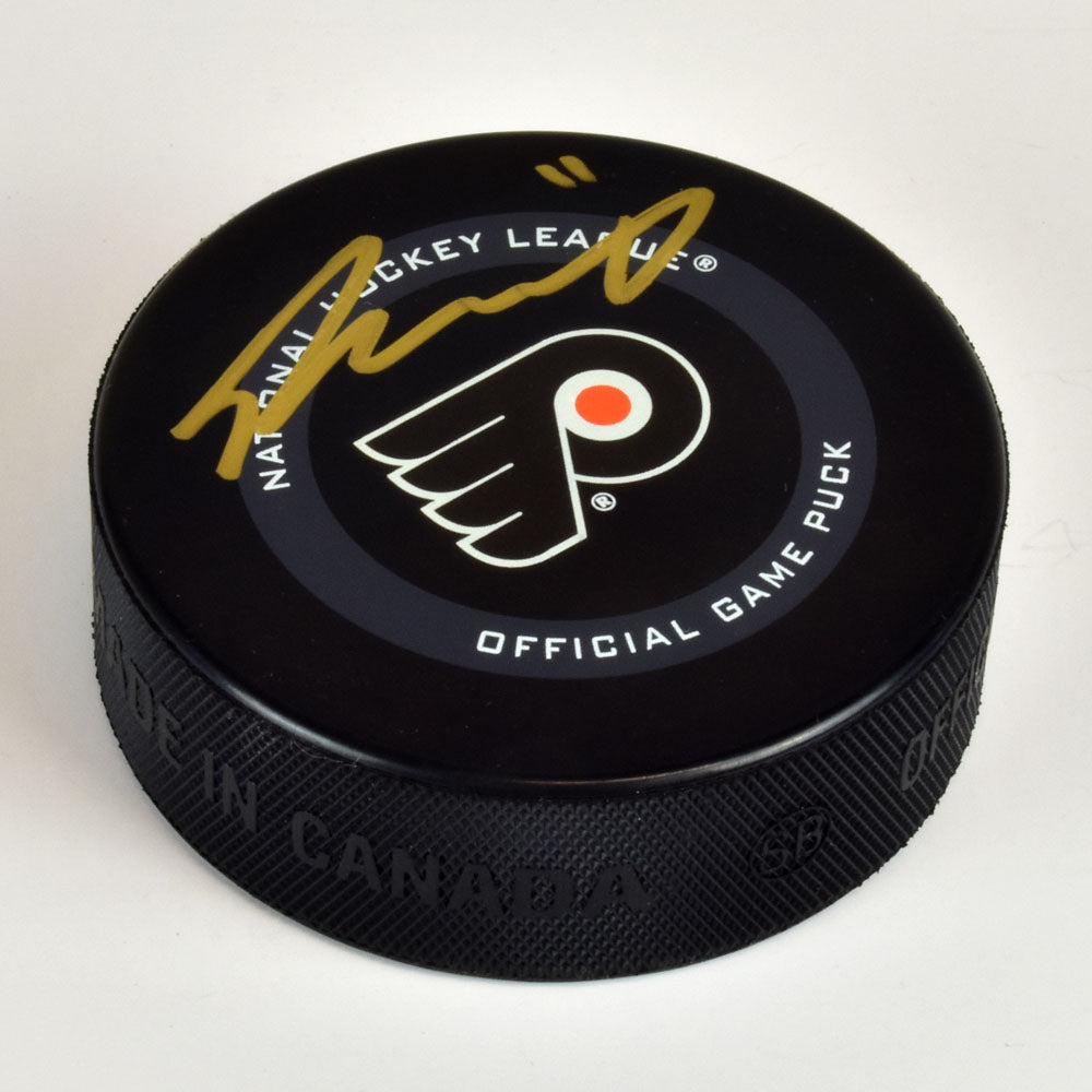 Travis Konecny Philadelphia Flyers Signed Official Game Puck