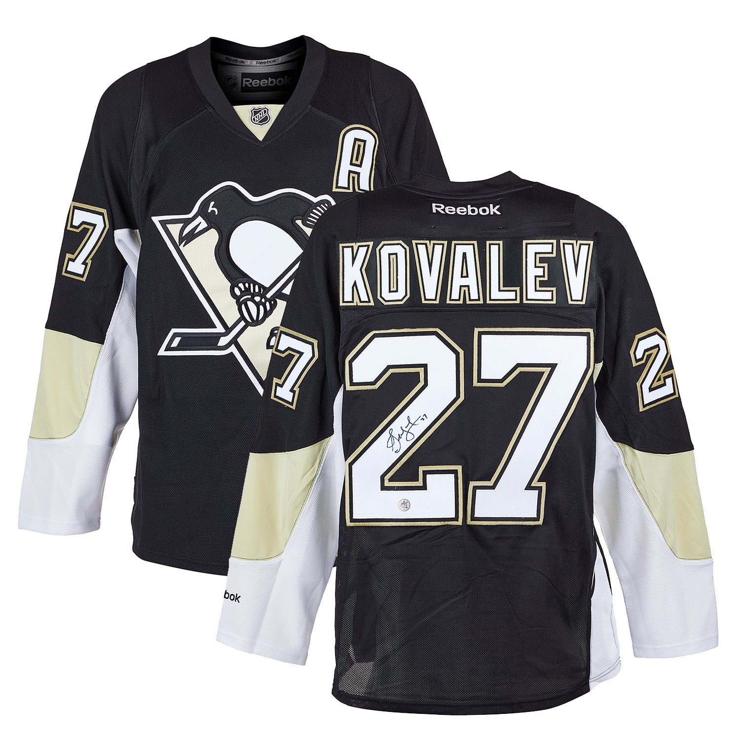Alexei Kovalev Signed Pittsburgh Penguins Vintage Reebok Jersey
