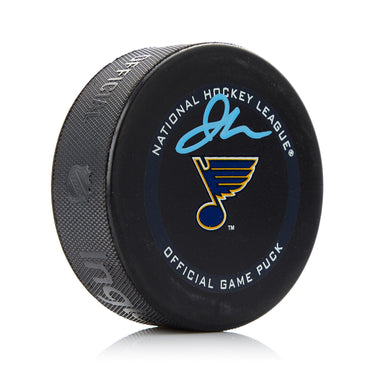 Jordan Kyrou Autographed St Louis Blues Official Game Puck