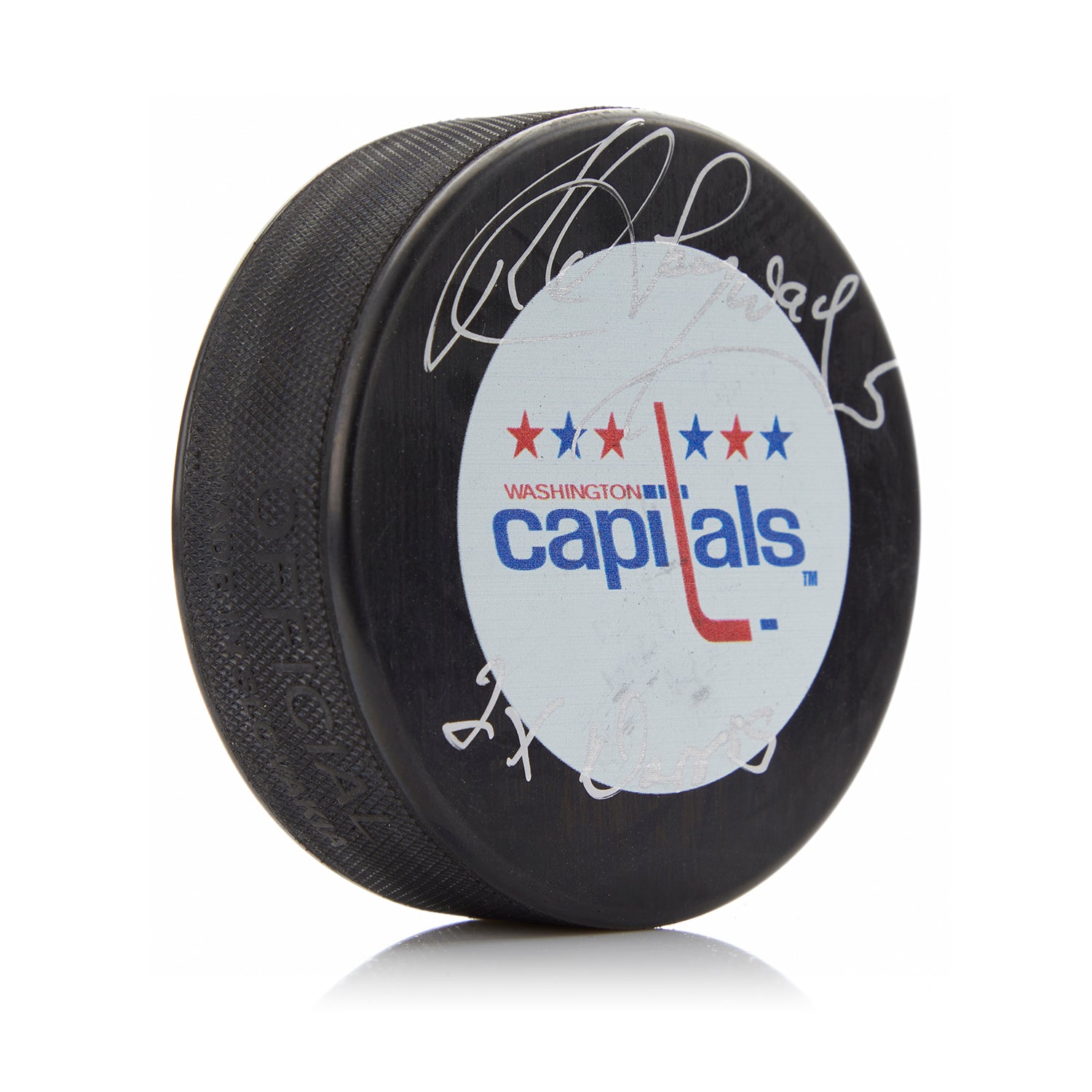 Rod Langway Signed Washington Capitals Puck with 2x Norris Note