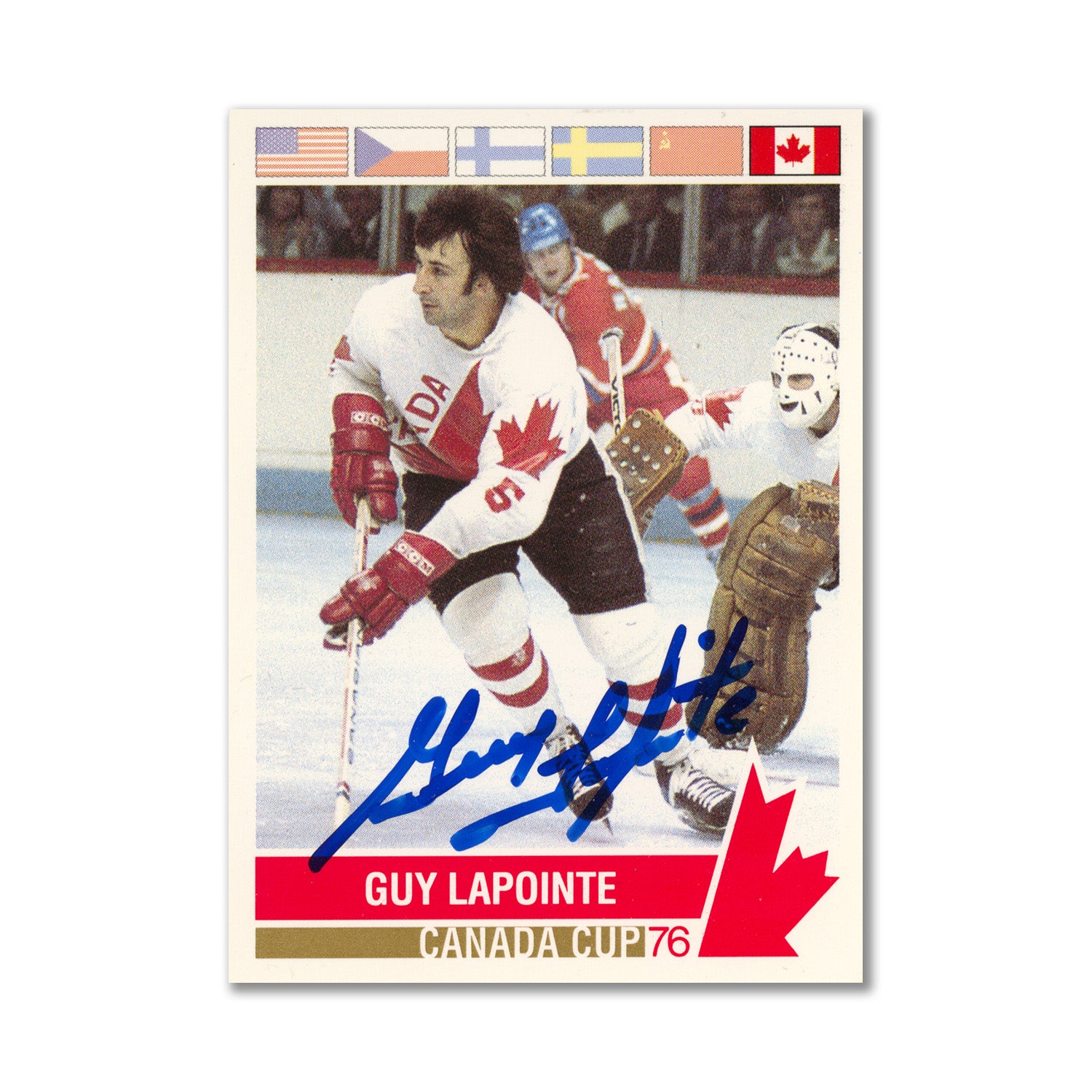 Autographed 1992 Future Trends #171 Guy Lapointe Hockey Card