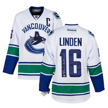 Trevor Linden Vancouver Canucks Signed White Reebok Jersey