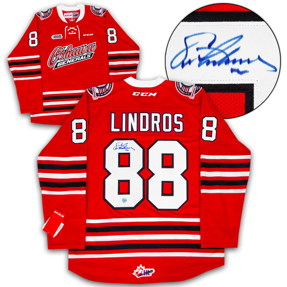 Eric Lindros Oshawa Generals Autographed CHL CCM Jersey