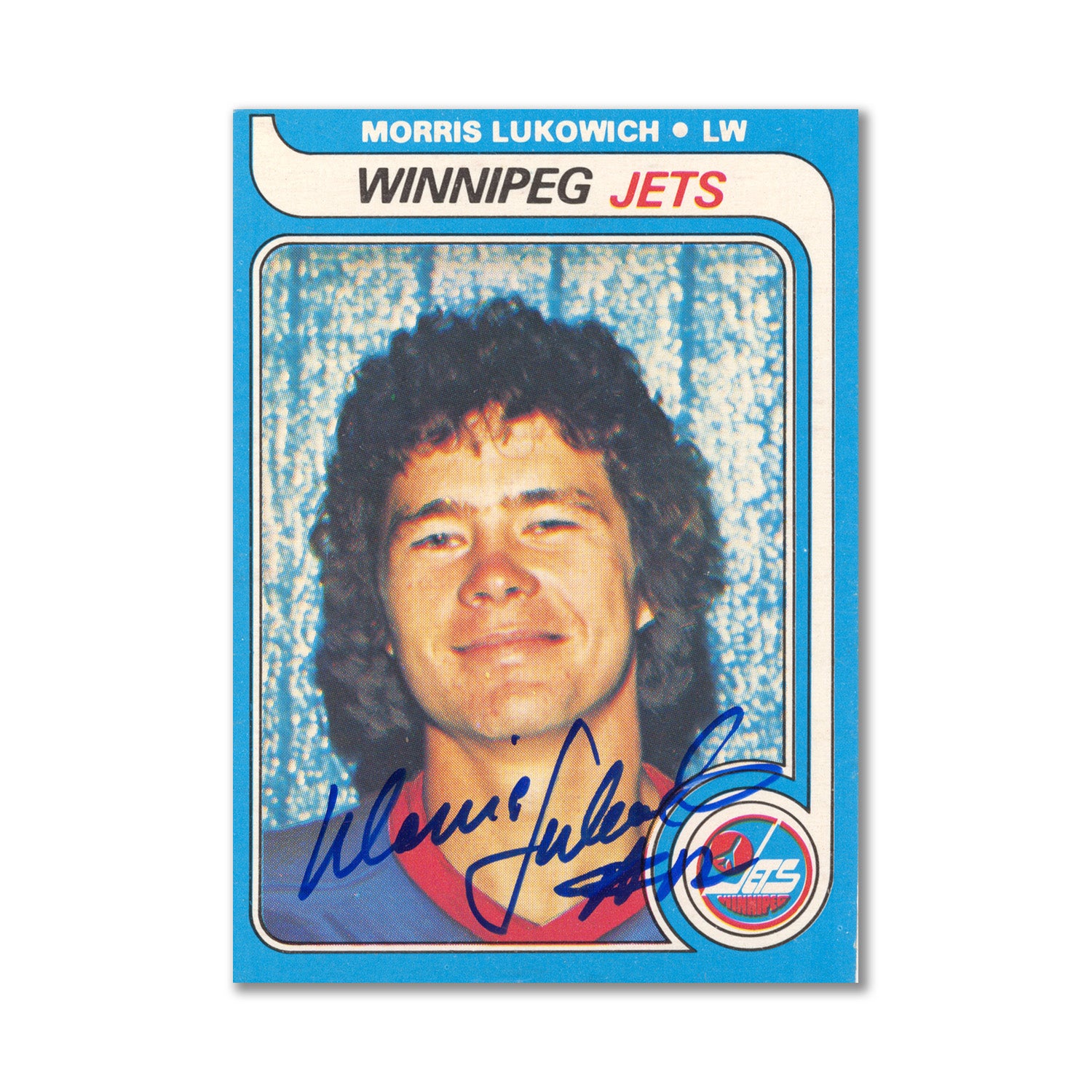 Autographed 1979-80 O-Pee-Chee #202 Morris Lukowich Rookie Card