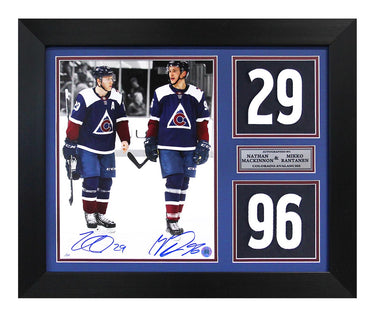 Nathan MacKinnon & Mikko Rantanen Signed Colorado Avs 20x24 Number Frame