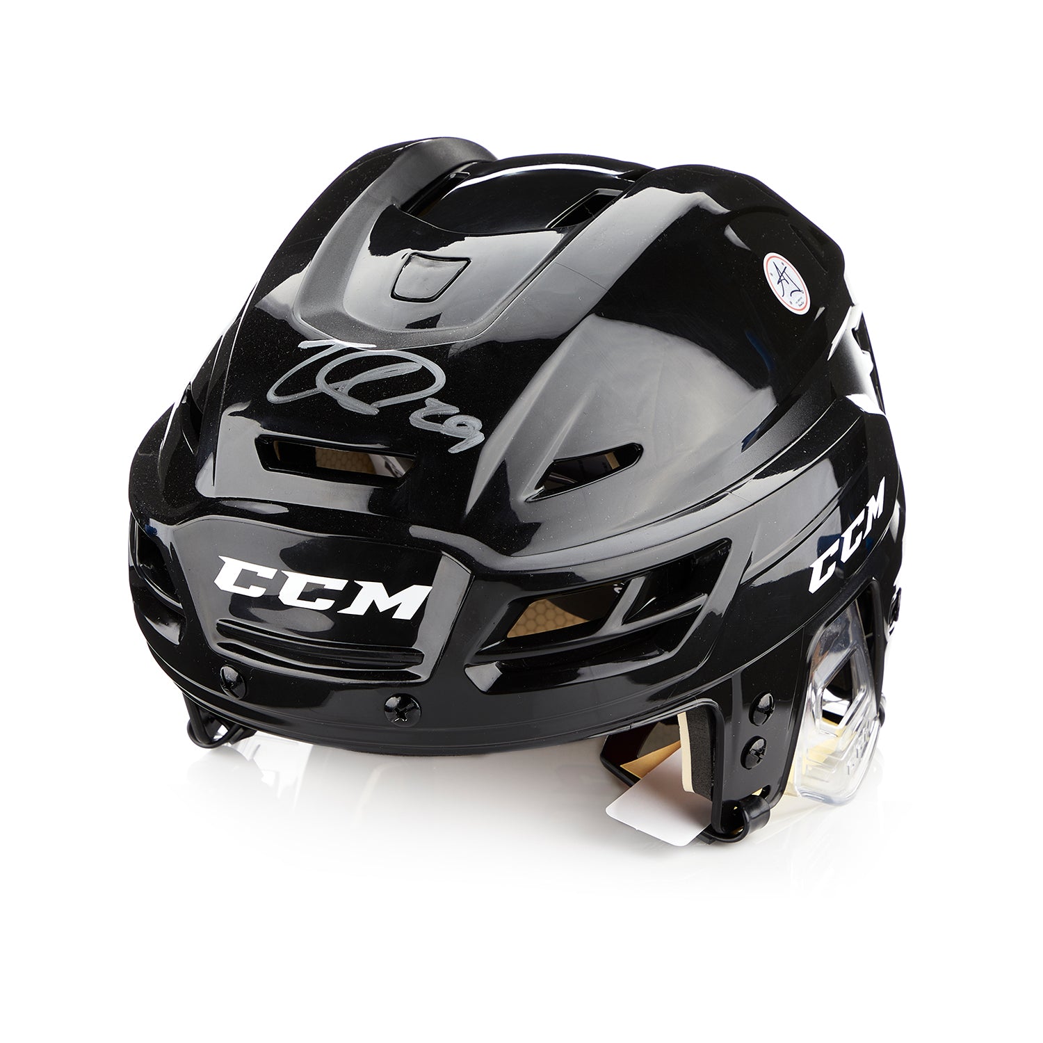 Nathan MacKinnon Signed Black CCM Tacks Hockey Helmet