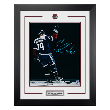 Nathan MacKinnon Colorado Avalanche Autographed Salute 26x32 Frame