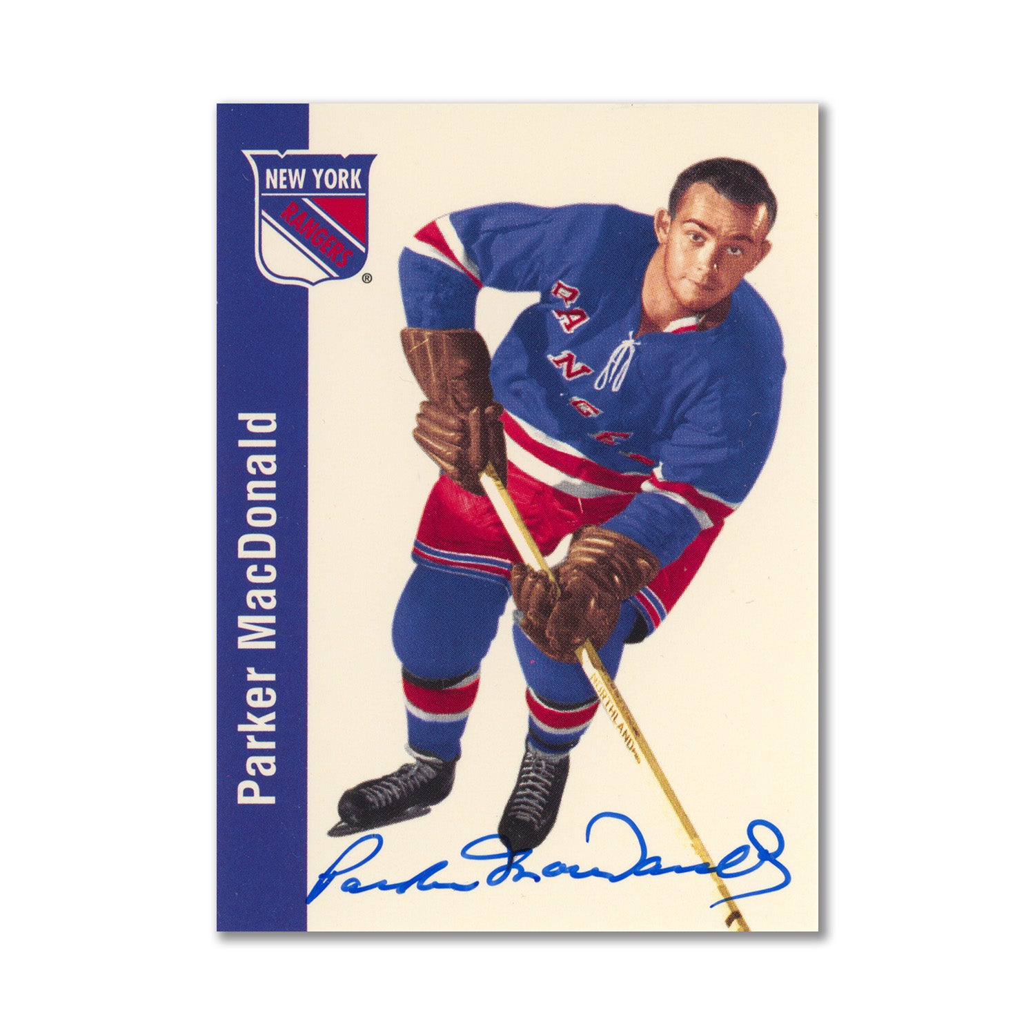 Autographed 1994 Parkhurst Missing Link #104 Parker MacDonald Hockey Card