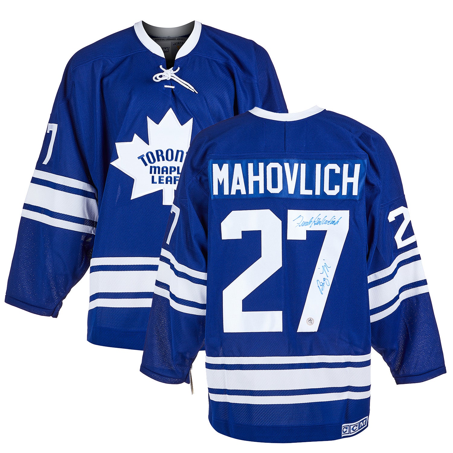 Frank Mahovlich Signed Toronto Maple Leafs 1967 Stanley Cup CCM Vintage Jersey
