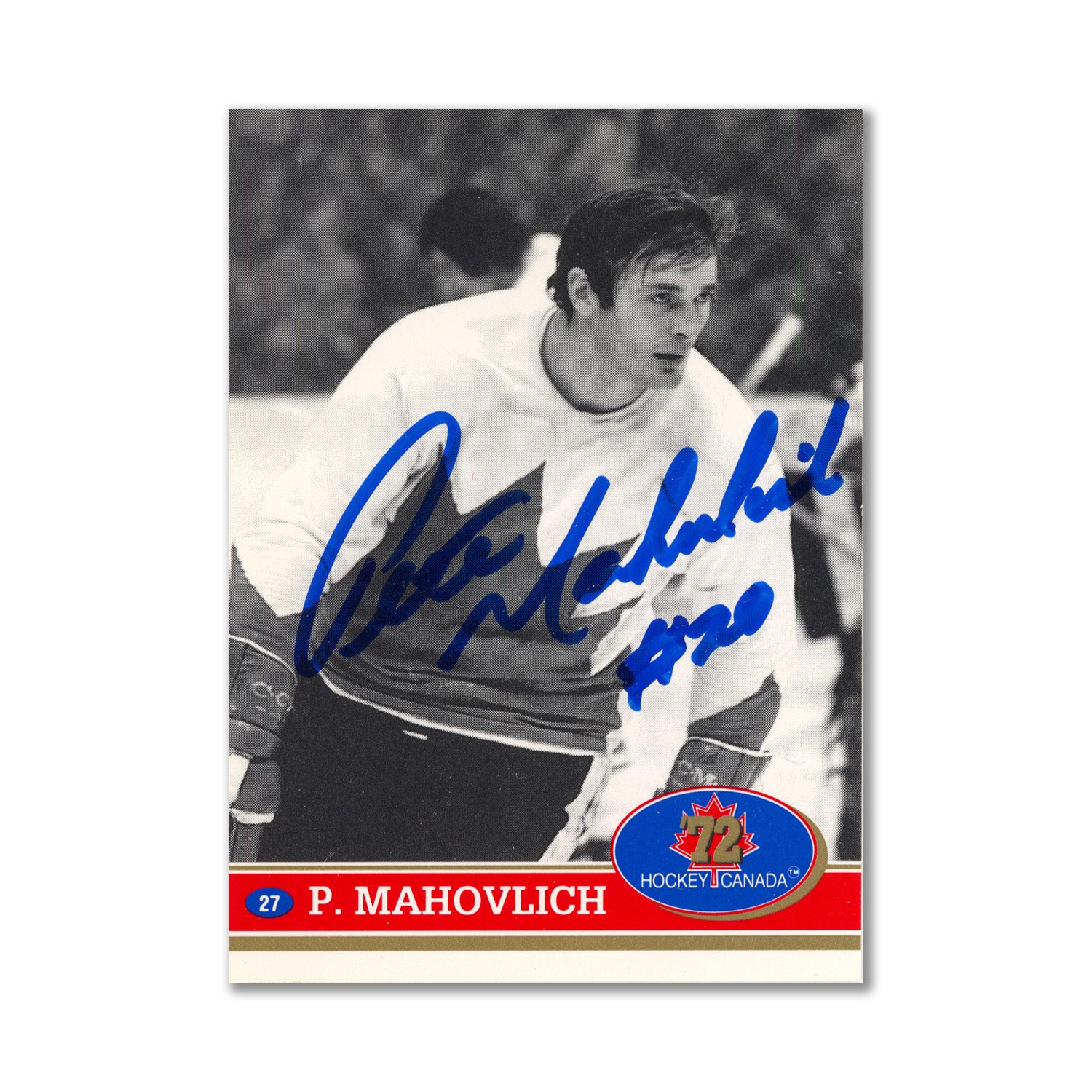 Autographed 1991 Future Trends #27 Pete Mahovlich Hockey Card