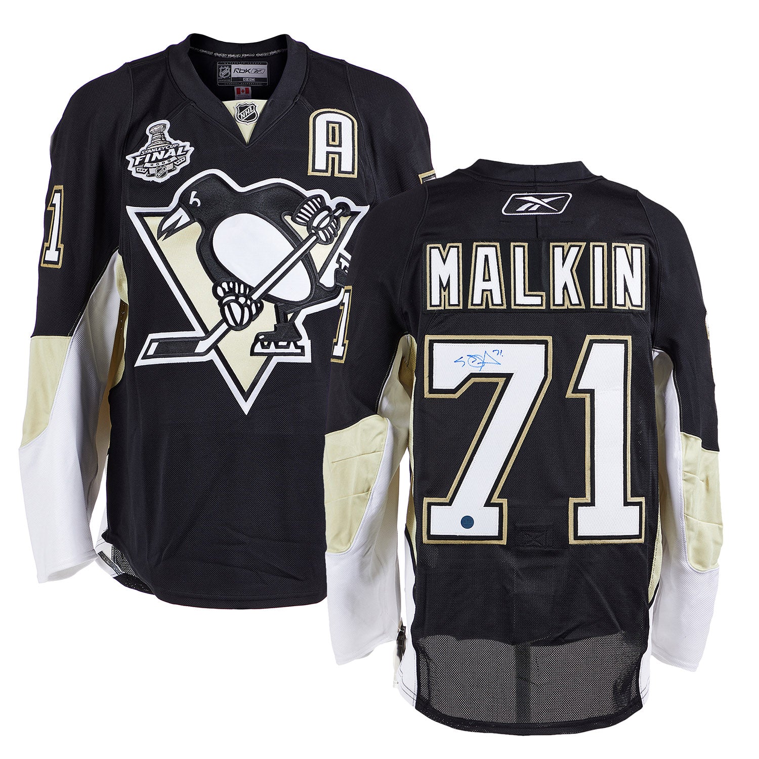 Evgeni Malkin Pittsburgh Penguins Signed 2009 Stanley Cup Reebok On Ice Jersey