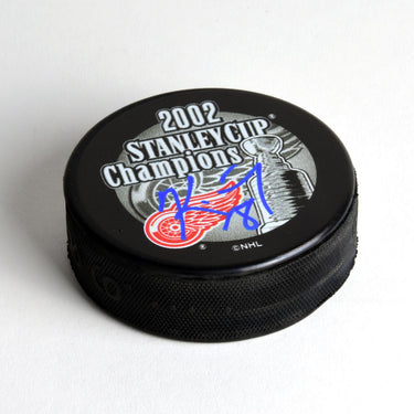 Kirk Maltby Detroit Red Wings Autographed 2002 Stanley Cup Puck