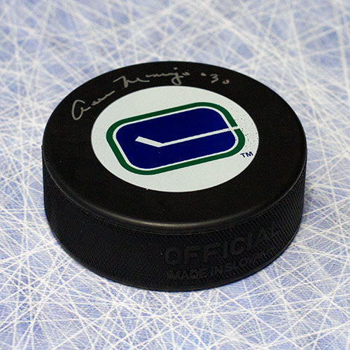 Cesare Maniago Vancouver Canucks Autographed Hockey Puck