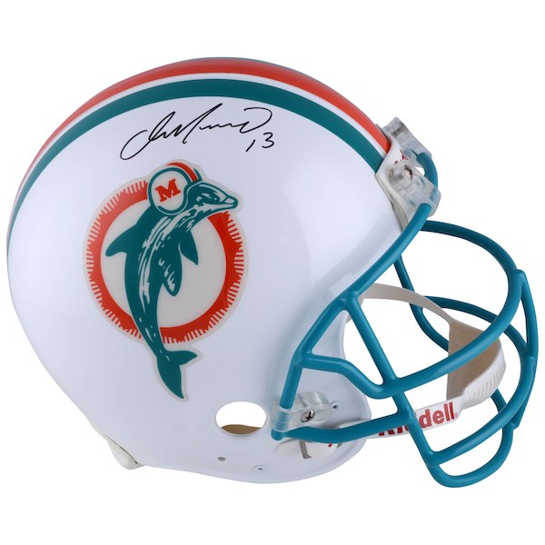 Dan Marino Miami Dolphins Signed Riddell Replica Throwback Helmet