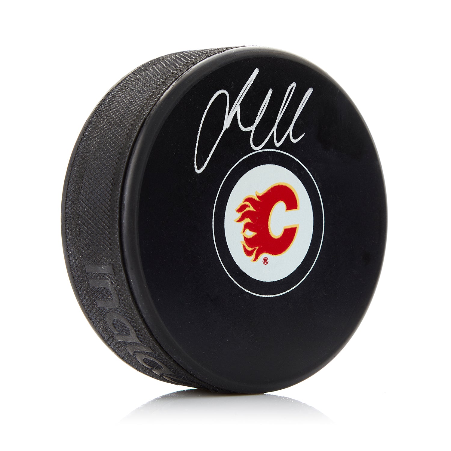 Jacob Markstrom Autographed Calgary Flames Hockey Puck