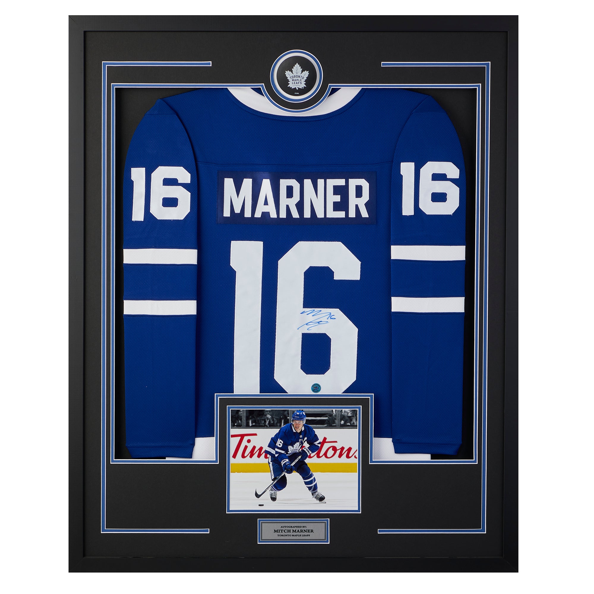 Mitch Marner Toronto Maple Leafs Signed 36x44 Jersey Frame