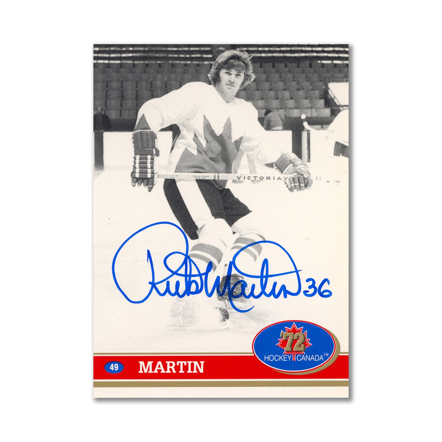 Autographed 1991 Future Trends #49 Rick Martin Hockey Card