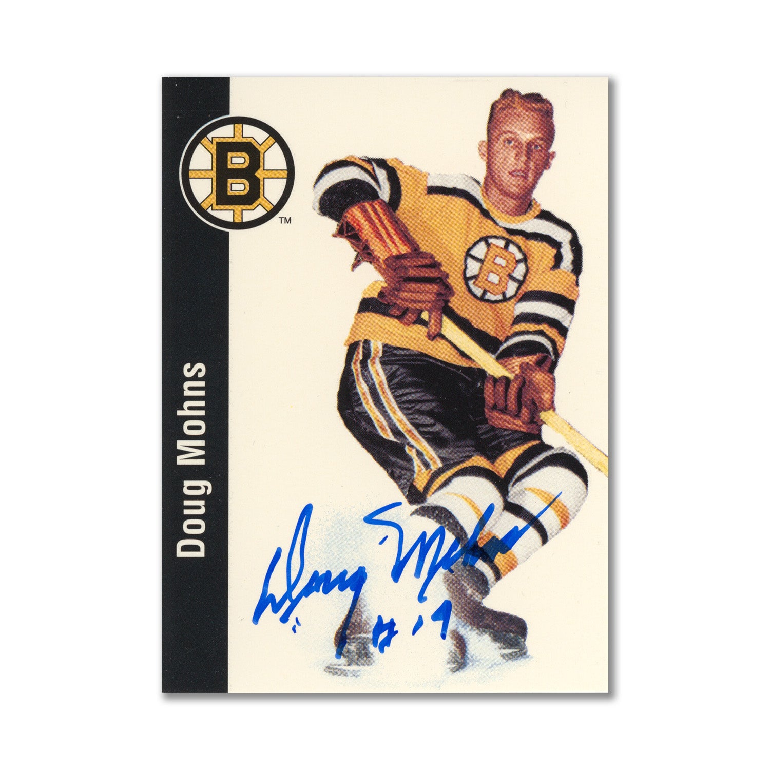 Autographed 1994 Parkhurst Missing Link #18 Doug Mohns Hockey Card